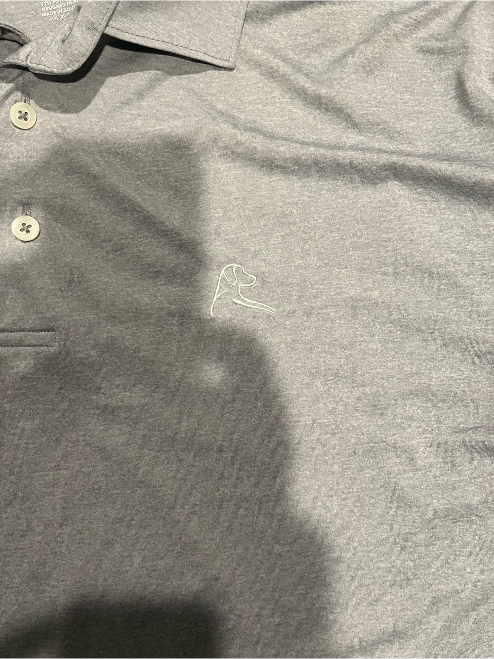 Rhoback Light Gray Performance Polo - Picture 2 of 4
